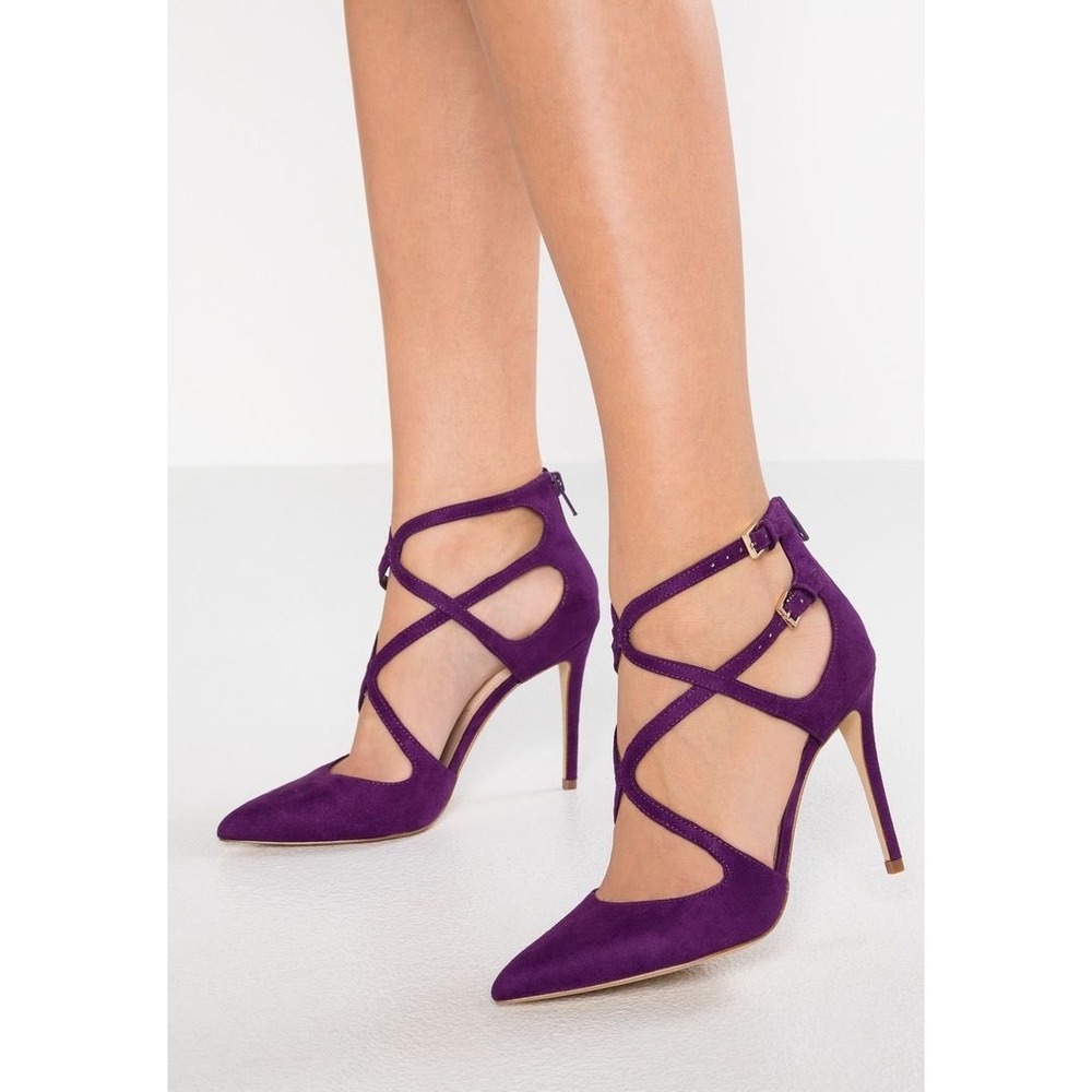 ALDO Ysyna High Purple‎ Heel Formal Staple Strappy Back Zip | Women's 6.5